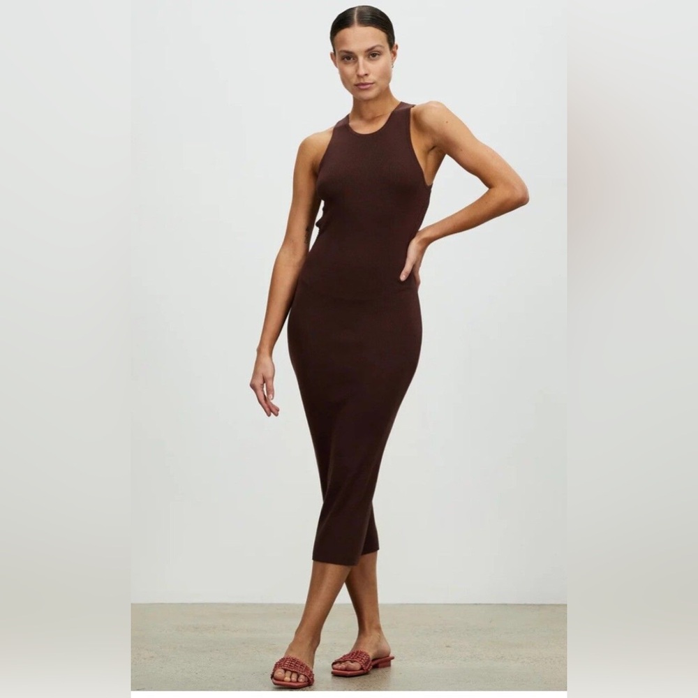 Lover Alora Knit Dress in Chocolate Brown - Picture 2 of 7